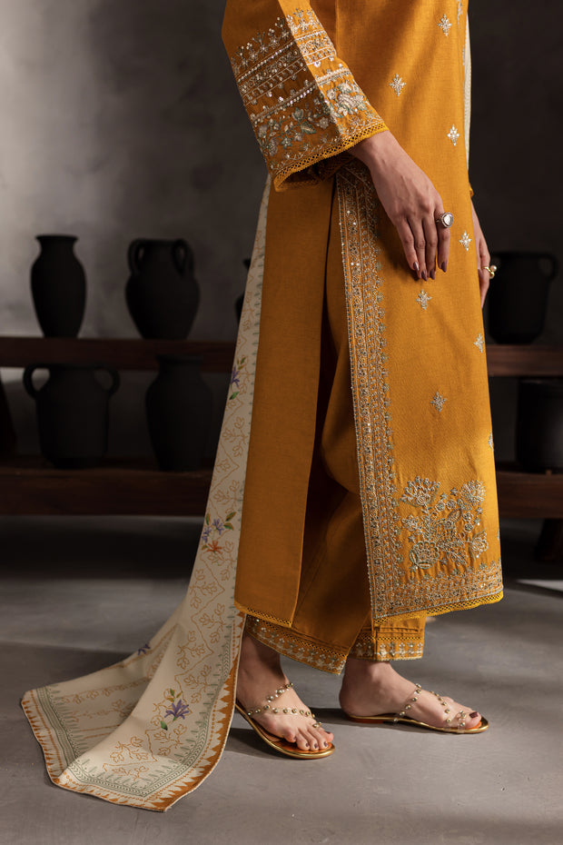 Shangrilla 3Pc - Embroidered Karandi Dress