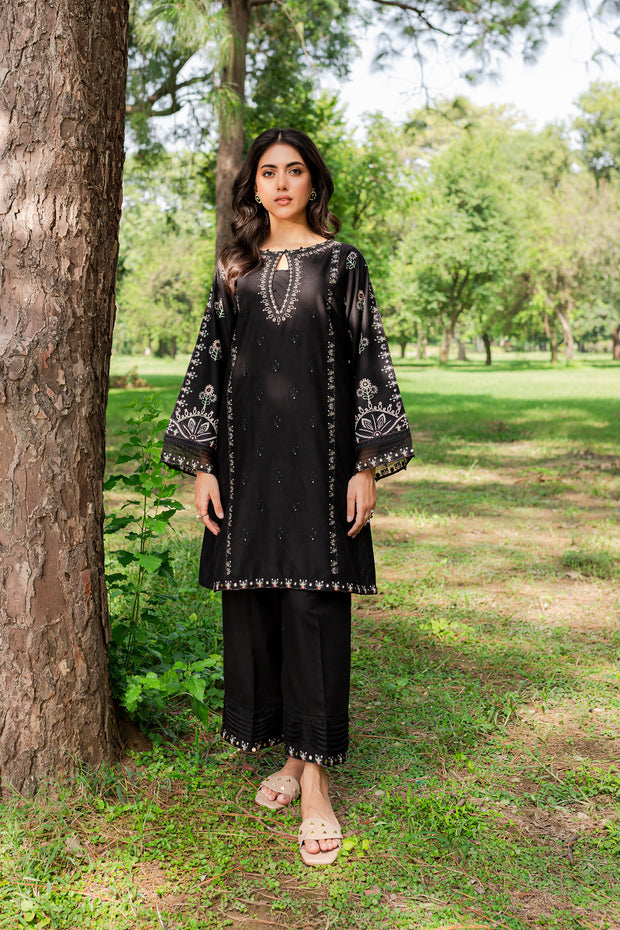 Smoky 2Pc - Embroidered Karandi Dress