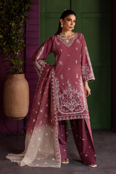 Siara 3Pc - Embroidered Solid Dress