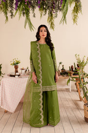Amaya 3Pc - Embroidered Lawn Dress