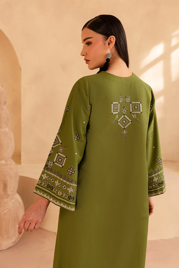 Pixie 2Pc - Embroidered Khaddar Dress