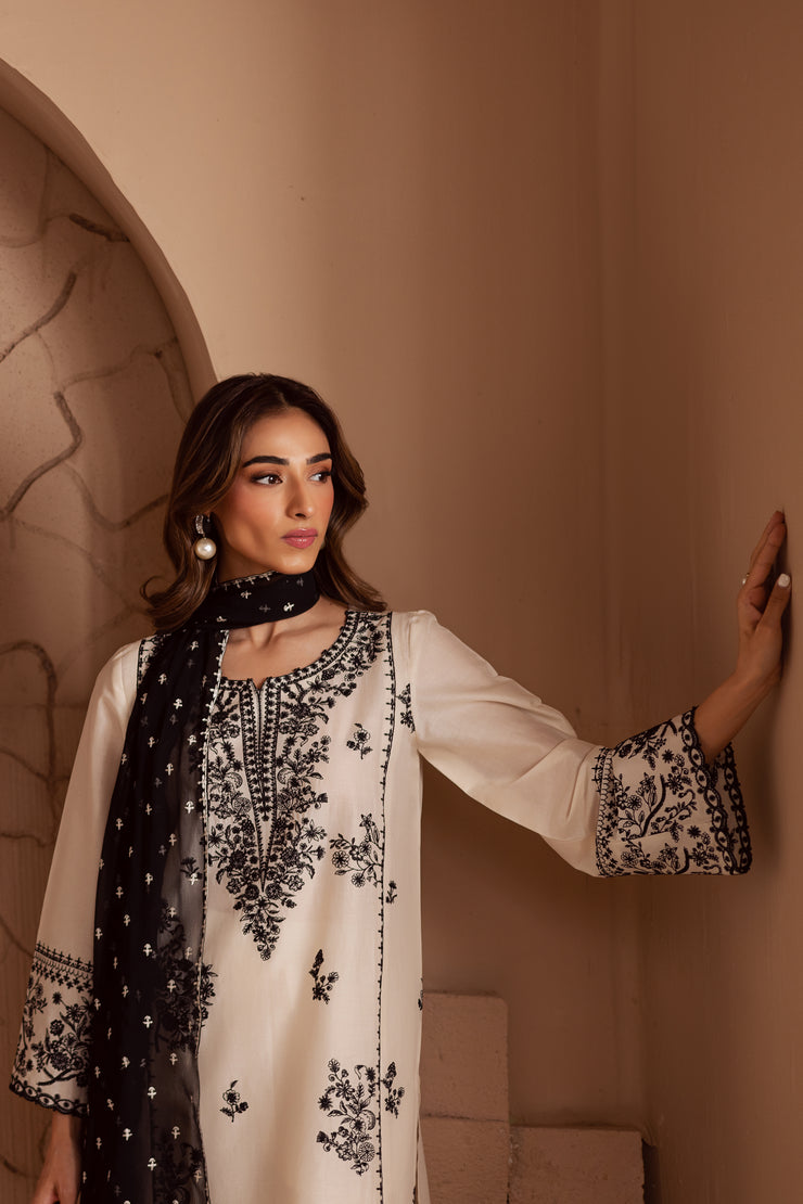 Parwana 3Pc - Embroidered Lawn Dress