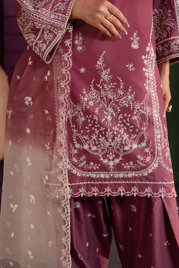 Siara 3Pc - Embroidered Solid Dress