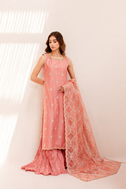 Pink Zerwish 3Pc - Embroidered Luxe PRET