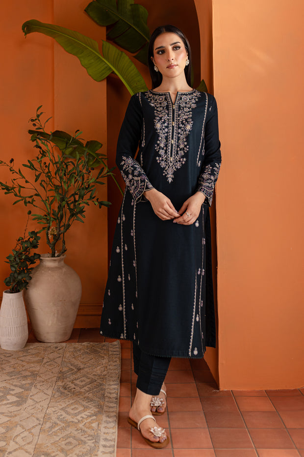 Ezzah 2Pc - Embroidered Karandi Dress