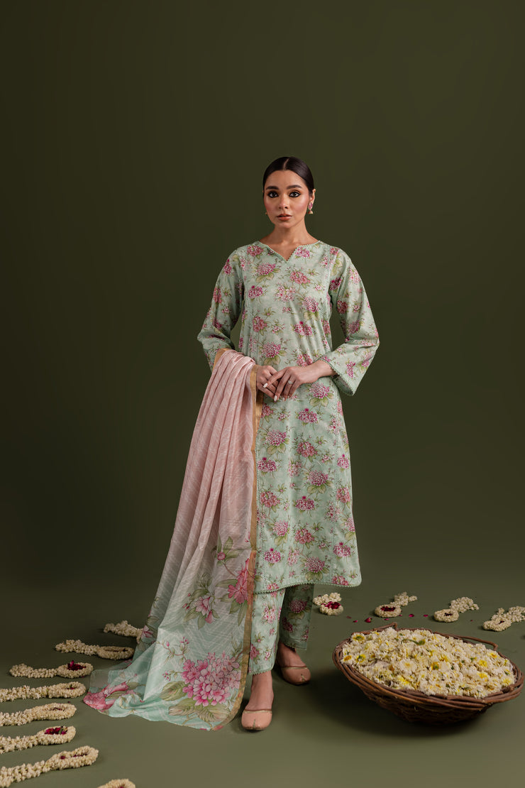 Izil 3Pc - Printed Lawn Dress