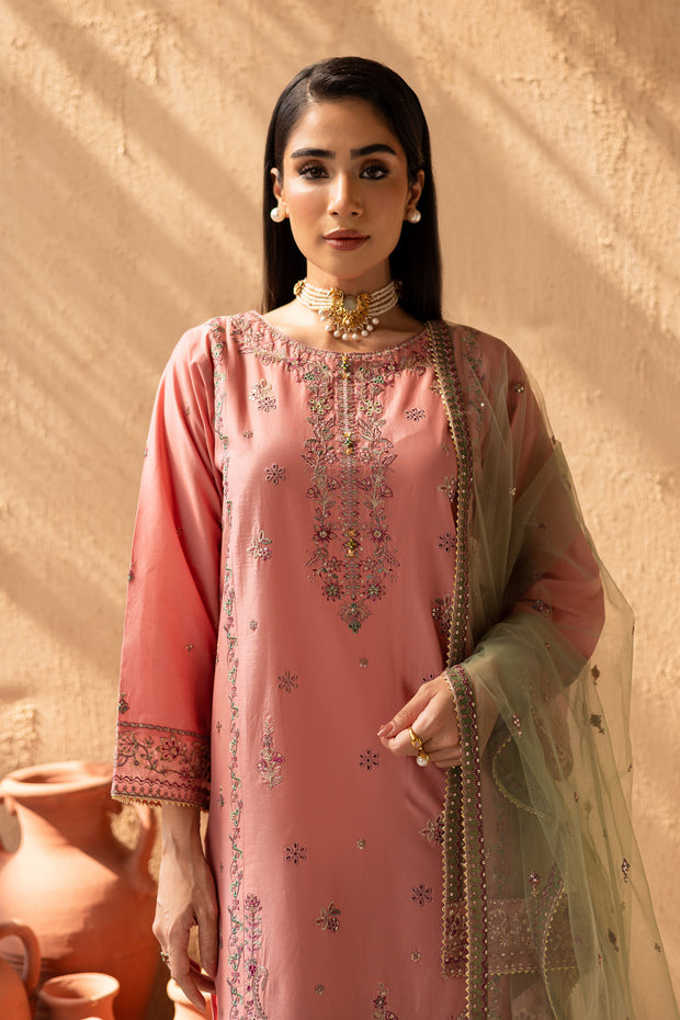 Anastasia 3Pc - Embroidered Solid Dress