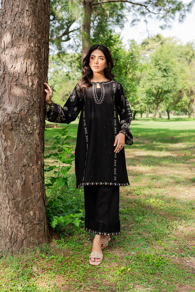 Smoky 2Pc - Embroidered Karandi Dress