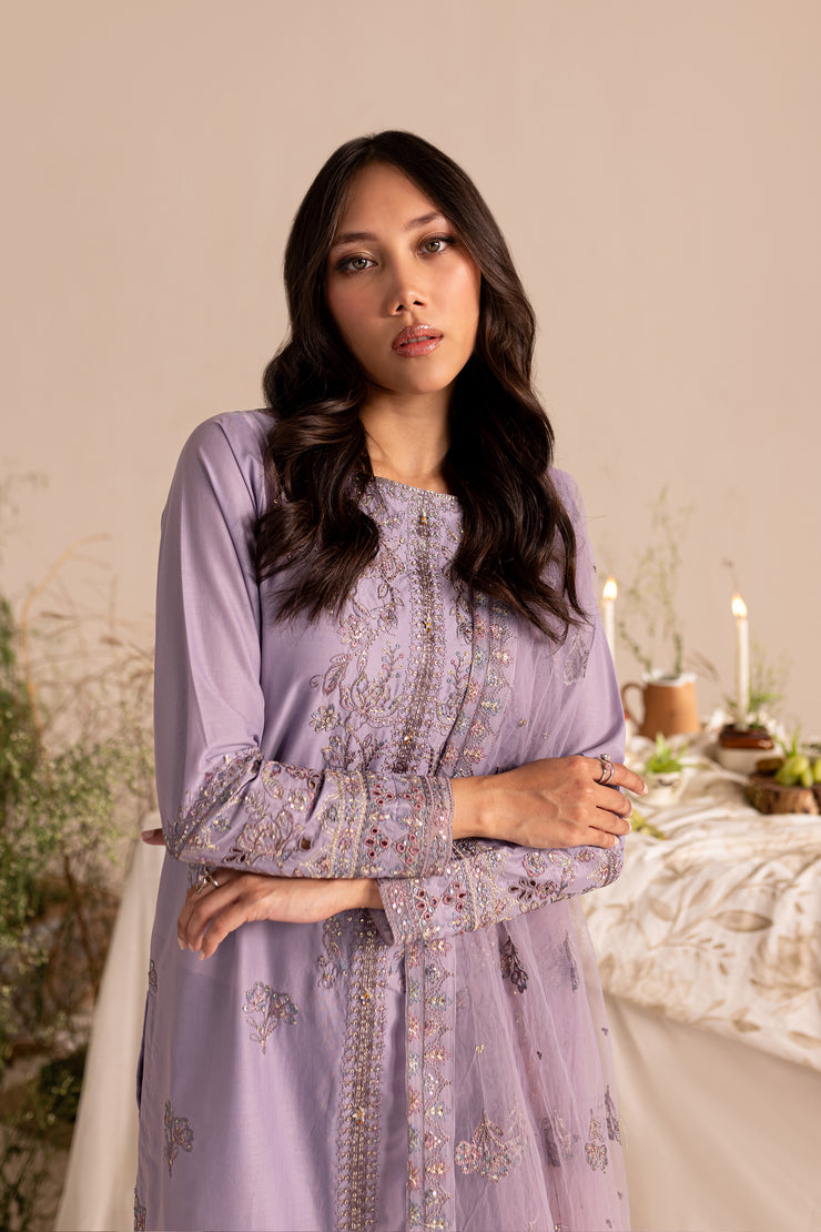 Theseus 3Pc - Embroidered Lawn Dress