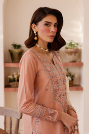 Peachie 3Pc - Embroidered Lawn Dress