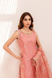 Pink Zerwish 3Pc - Embroidered Luxe PRET