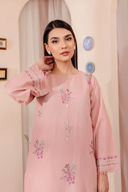 Pink Lilly 2Pc - Embroidered Khaddar Dress