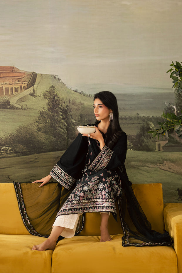 Black Moon 3Pc - Embroidered Lawn Pret