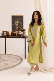 Jade Green 2Pc - Embroidered Lawn Dress