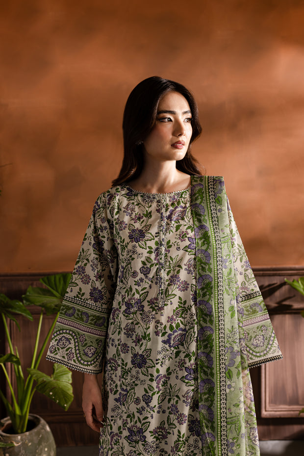 Parisa 3Pc - Printed Lawn Dress