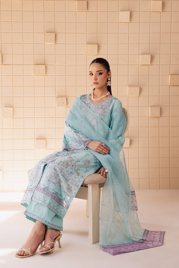 Elise 3Pc - Embroidered Lawn Dress