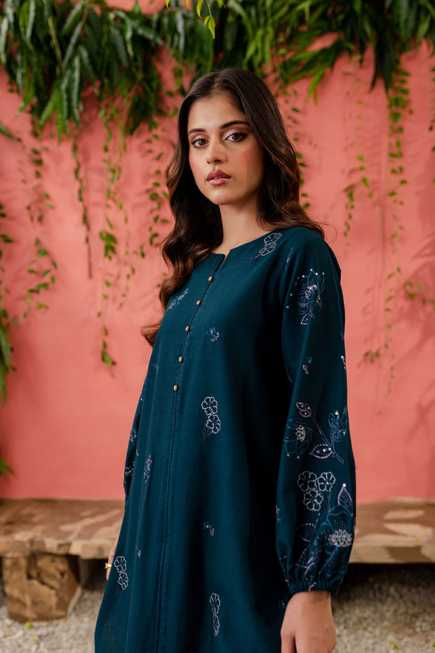 Willow 2Pc - Embroidered Khaddar Dress