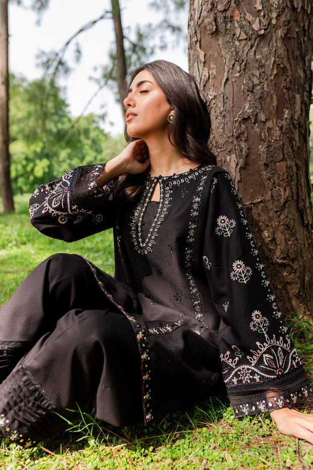 Smoky 2Pc - Embroidered Karandi Dress