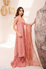 Pink Zerwish 3Pc - Embroidered Luxe PRET