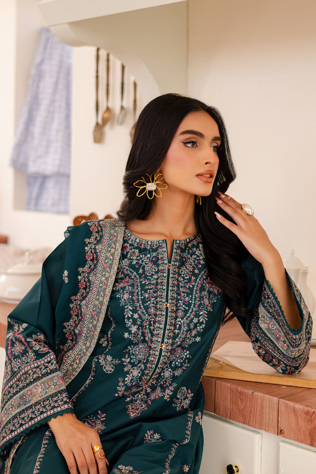 Leal 3Pc - Embroidered Lawn Dress