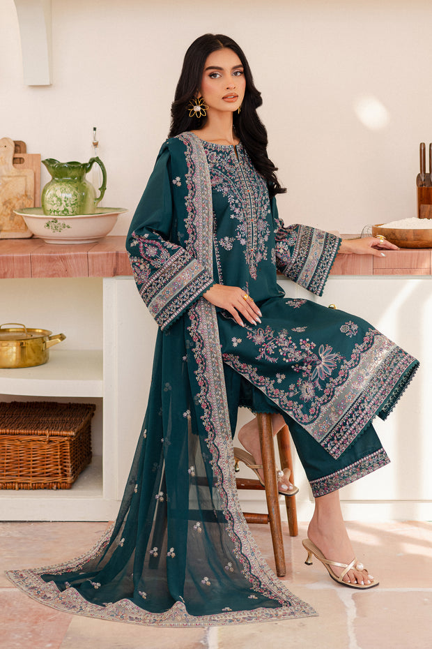 Leal 3Pc - Embroidered Lawn Dress