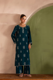 Aqua Beach 2Pc - Embroidered Lawn Dress