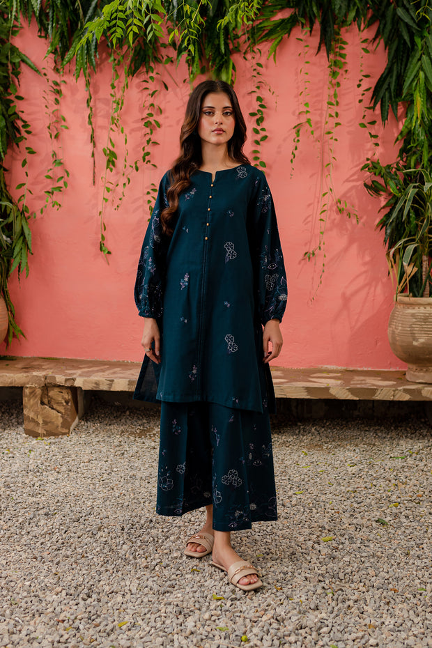 Willow 2Pc - Embroidered Khaddar Dress
