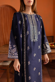 Night Fury 3Pc - Embroidered Khaddar Dress