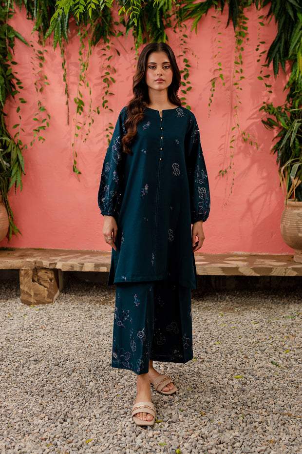 Willow 2Pc - Embroidered Khaddar Dress