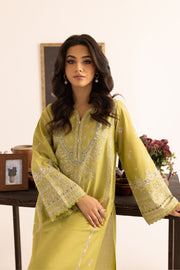 Jade Green 2Pc - Embroidered Lawn Dress