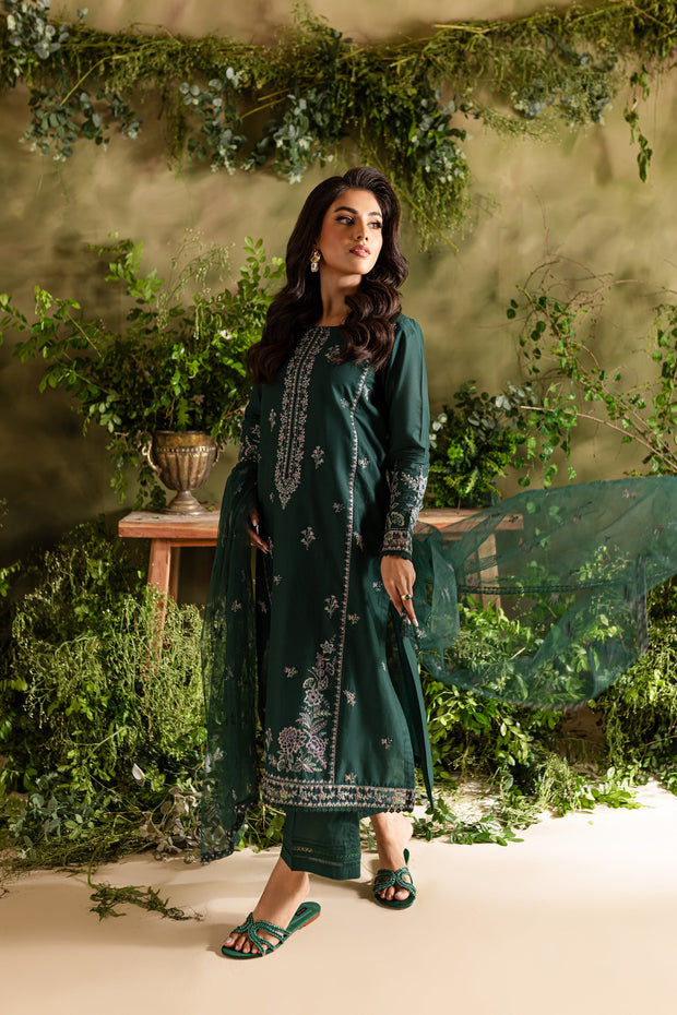 Maybell 3Pc - Embroidered Lawn Dress