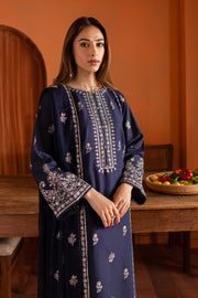 Night Fury 3Pc - Embroidered Khaddar Dress