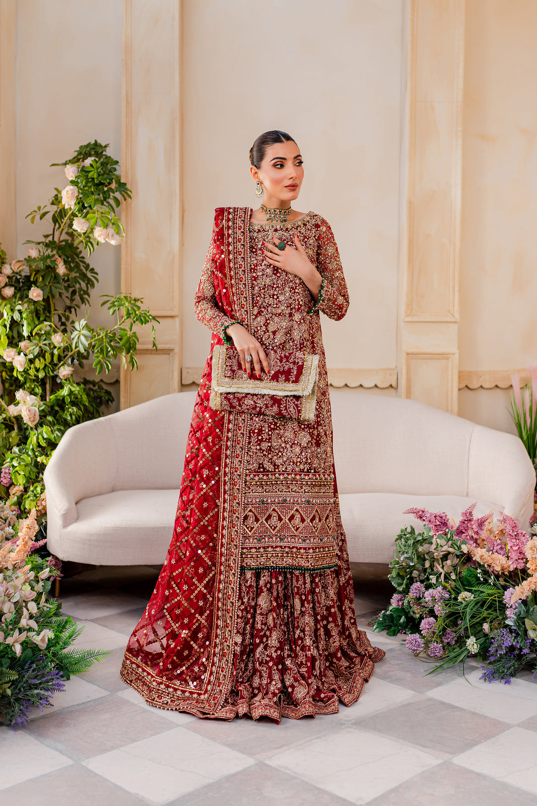 Fashion batik wedding dress