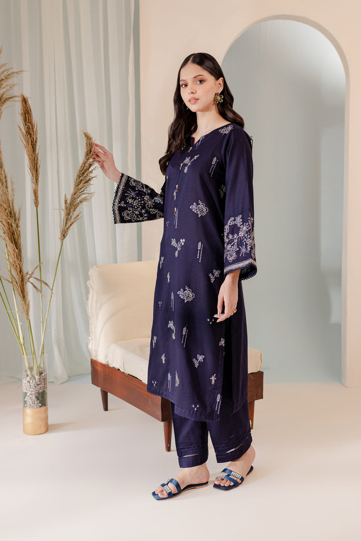 Raina 2Pc - Embroidered Karandi Dress