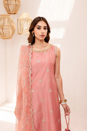 Pink Zerwish 3Pc - Embroidered Luxe PRET