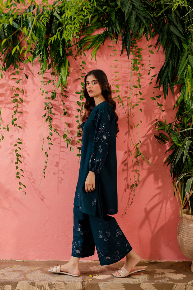 Willow 2Pc - Embroidered Khaddar Dress