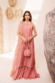 Pink Zerwish 3Pc - Embroidered Luxe PRET