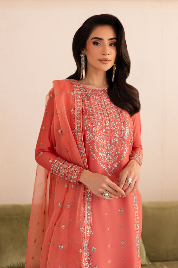 Fika 3Pc - Embroidered Solid Dress
