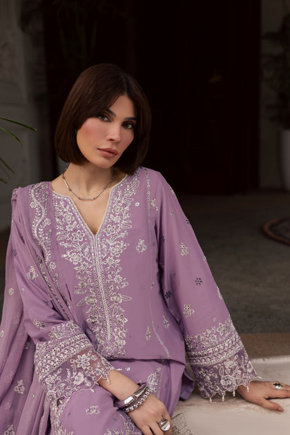 Banafsh 3Pc - Festive Embroidered Lawn