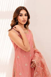 Pink Zerwish 3Pc - Embroidered Luxe PRET