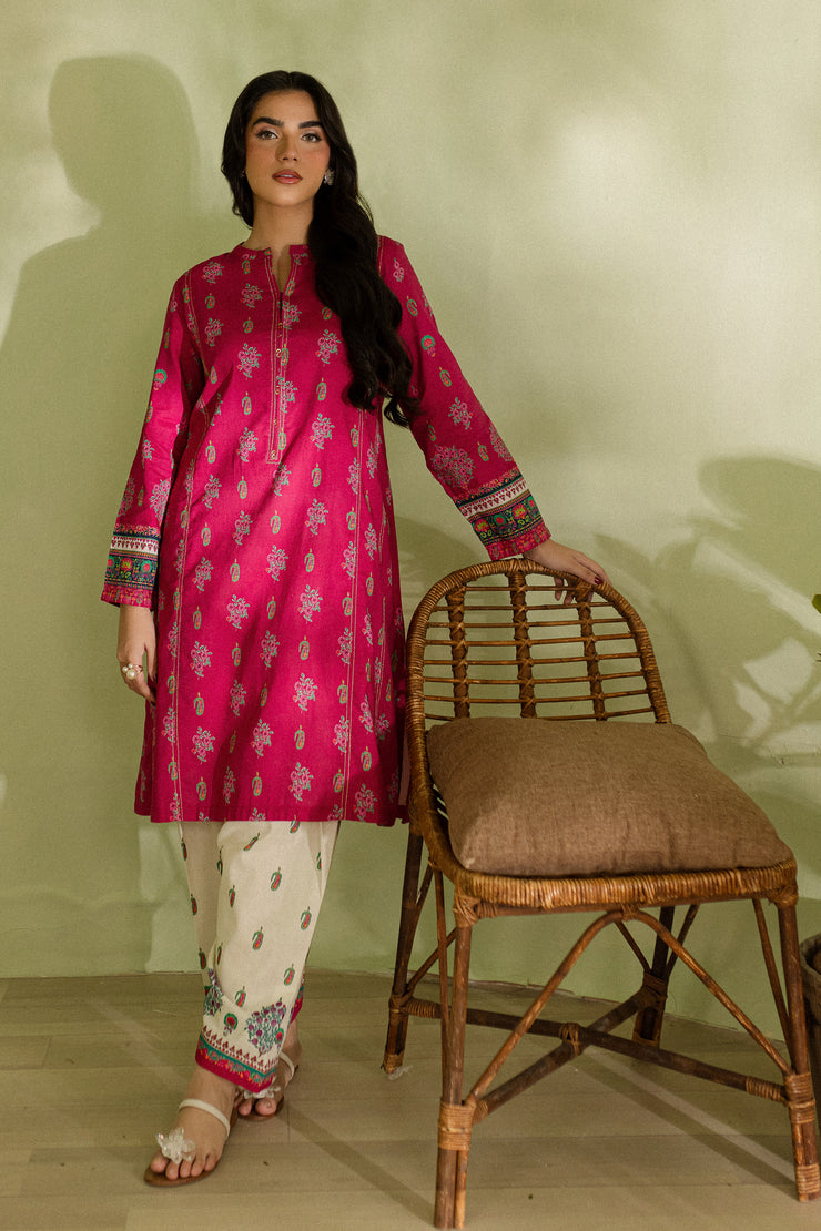 Ayna 2Pc - Printed Khaddar Dress