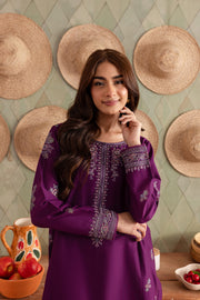 Purple Raina 2Pc - Embroidered Lawn Dress