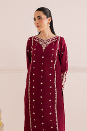Agean Red 2Pc - Embroidered Casual Pret