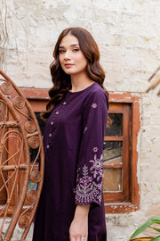 Midnight Sky 2Pc - Embroidered Khaddar Dress