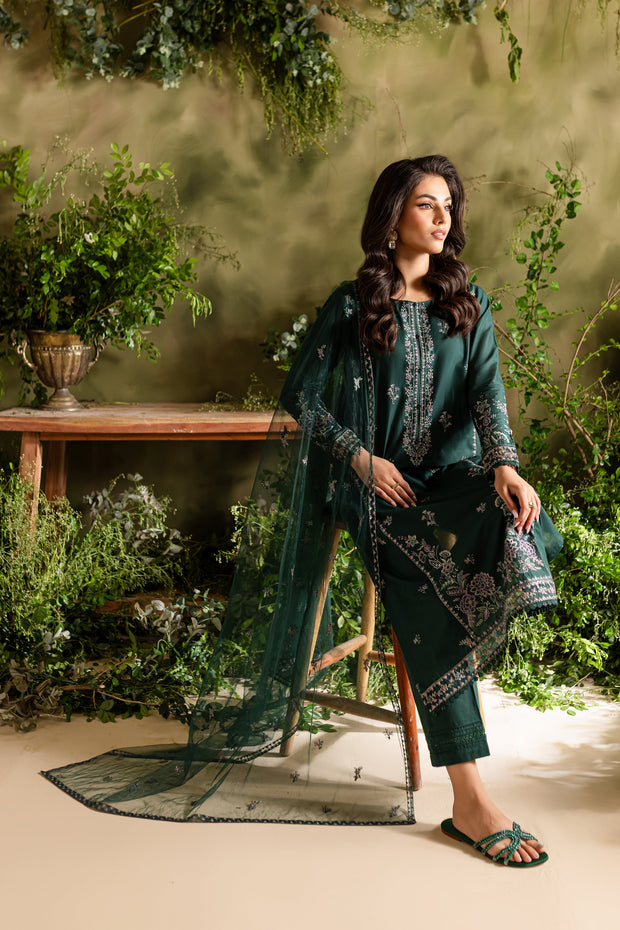 Maybell 3Pc - Embroidered Lawn Dress