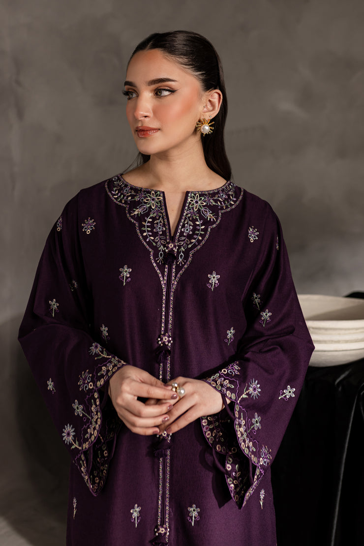 Orchid 2Pc - Embroidered Karandi dress