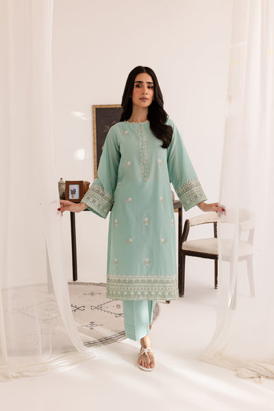 Coastal 2Pc - Embroidered Lawn Dress