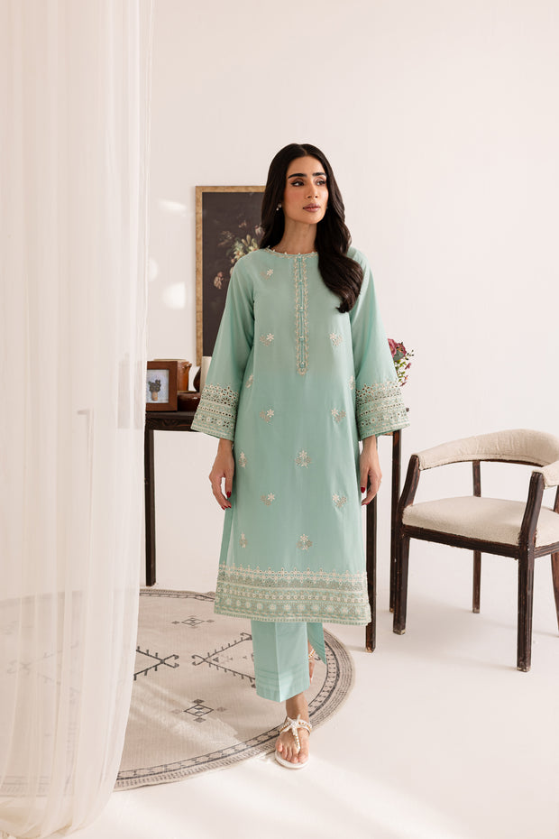 Coastal 2Pc - Embroidered Lawn Dress