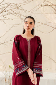 Vinaya 2Pc - Embroidered Karandi Dress