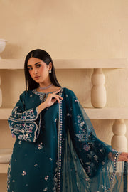 Amaan 3Pc - Embroidered Solid Dress